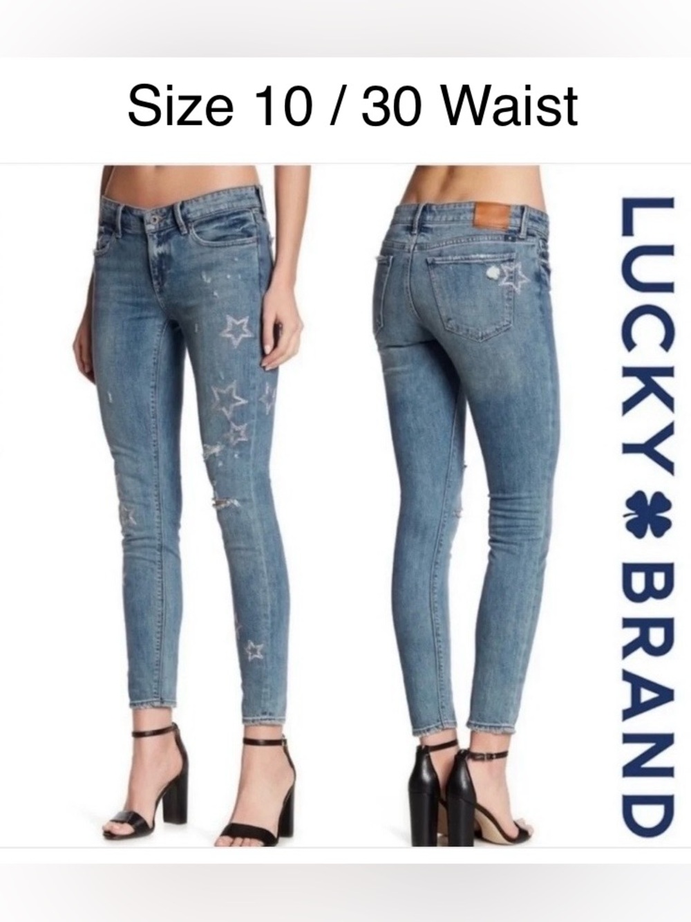 Lucky “Stella” star jeans, size 10/30